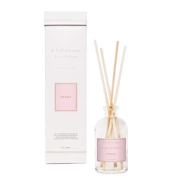 K. HALL DESIGNS PEONY SCENT DIFFUSER KIT