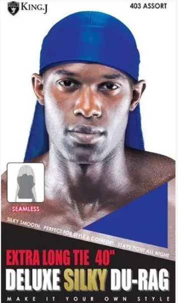 King J Deluxe Silky Du-rag ASSORT #403
