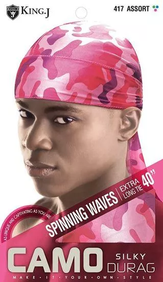 KING.J SILKY CAMO DU-RAG