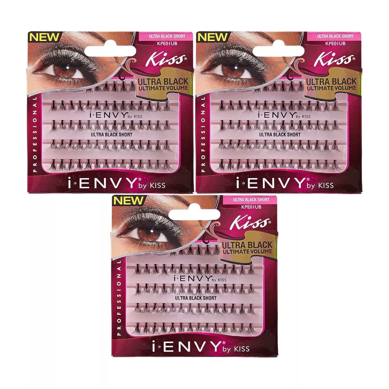 Kiss i-Envy Luxe Black Flare Short Eyelashes