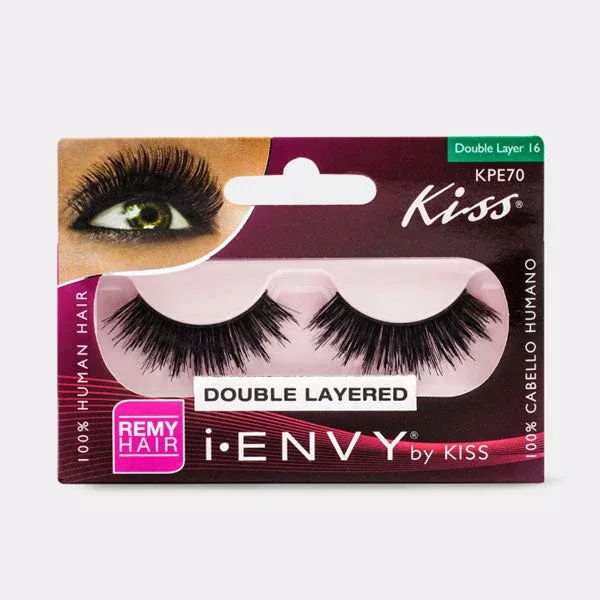 KISS I ENVY PREMIUM EYE LASHES DOUBLE LAYER 16 [KPE70]
