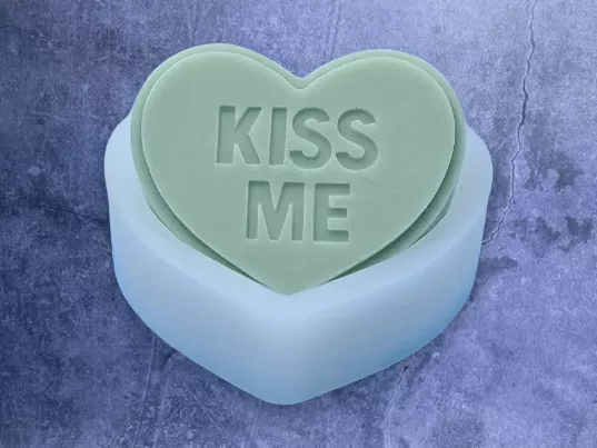 Kiss Me Heart Small Soap 1 Cavity Mold 2492