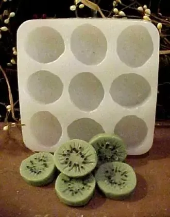 Kiwi Fruit Slices Embeds9 Cavity Silicone Mold5048