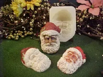 Kris Kringle or Santa Small Soap 1 Cavity Silicone Mold 134