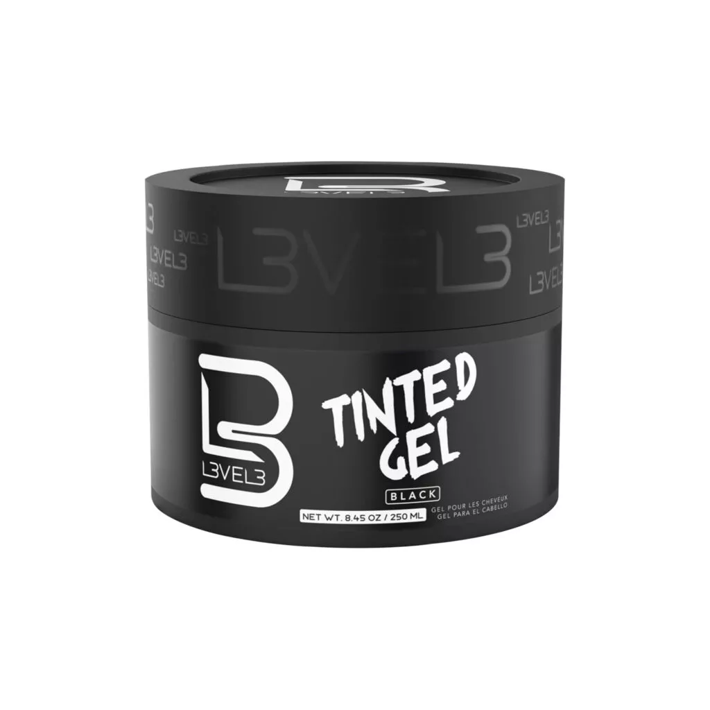L3VEL3 Tinted Black Hair Gel 8oz