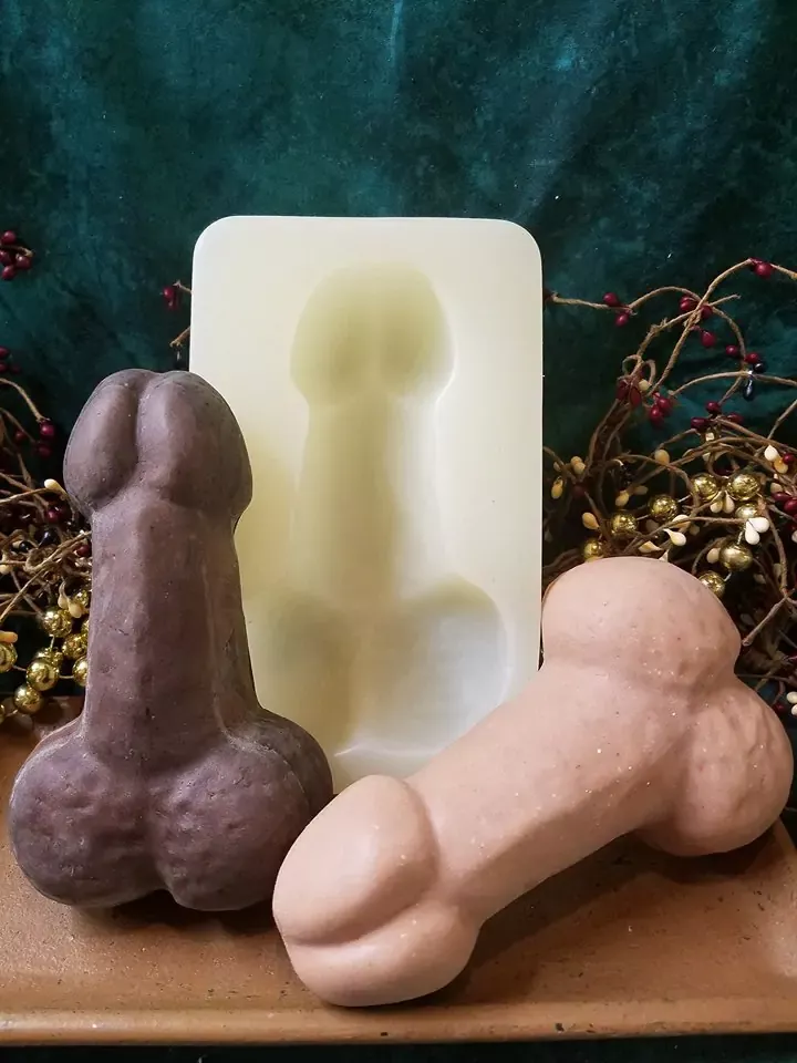 Large Soap Penis 1 Cavity Silicone Mold 382