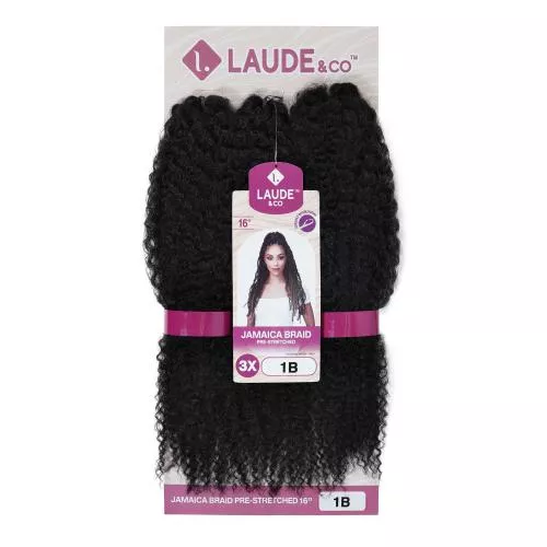 Laude Crochet Braids Pre-Stretched 3X Jamaica Braid 16″
