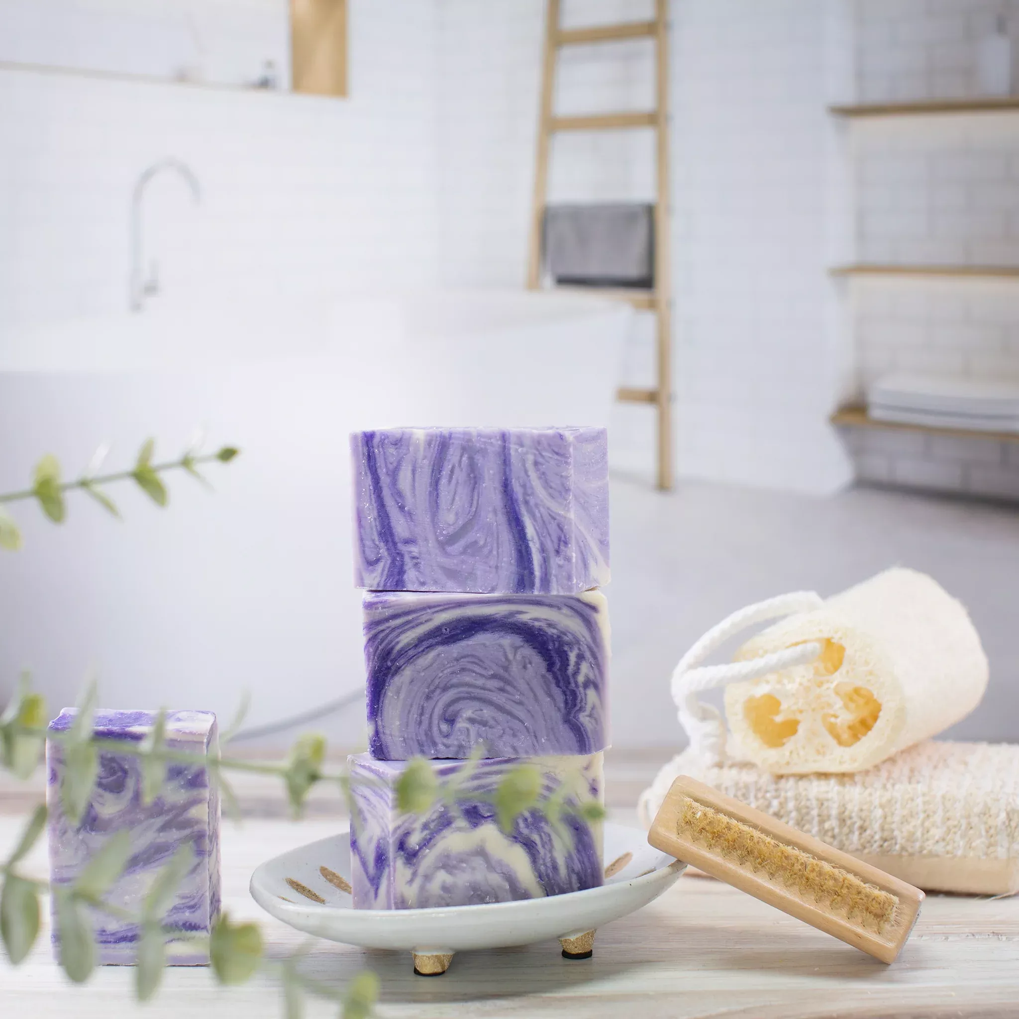 Lavender Swirl Bar Soap – 5oz