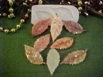 Leaf (Bigger) Embeds 2 Cavity Silicone Mold 5275