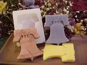 Liberty Bell Small Soap1 Cavity Silicone Mold 5161