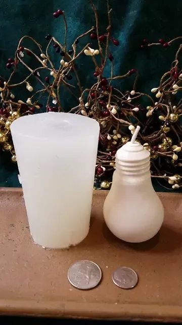 Light Bulb 1 Cavity Votive Silicone Mold 7028