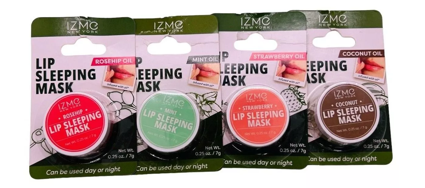 Lip Sleeping Mask Balm Mint or Coconut or Strawberry .25 oz ea IZME New York