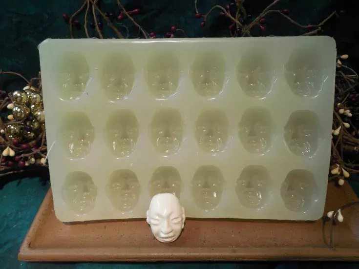 Little Mask Man Embeds 18 Cavity Silicone Mold 2253