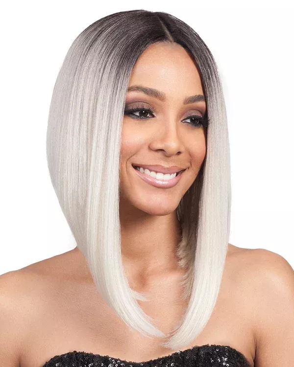Lyna Angled Bob Lace Front Synthetic Wig by Bobbi Boss
