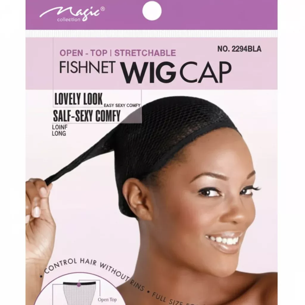 Magic Collection Fish Net Wig Cap - 2224BLA. Black