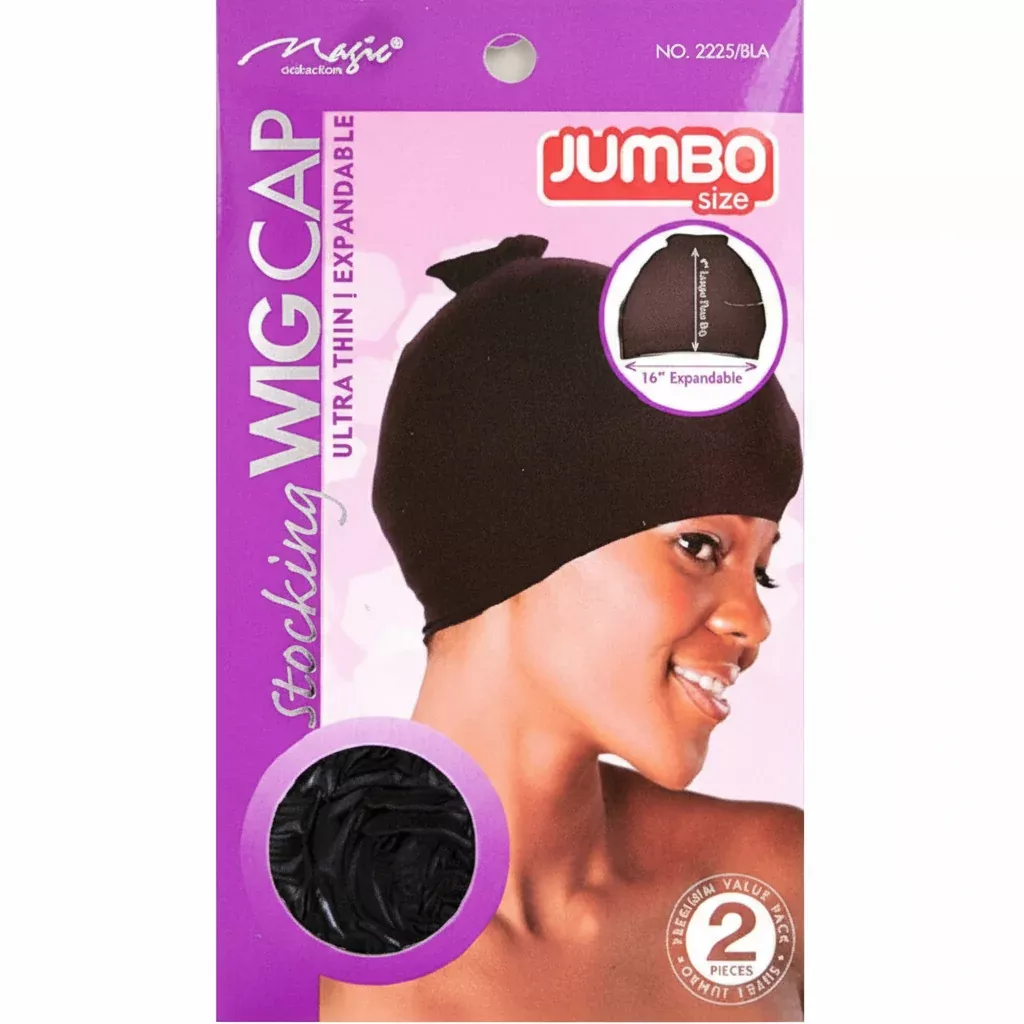 Magic Collection Jumbo Size Stocking Wig Cap - 225BLA