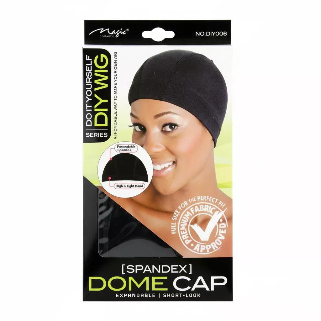 Magic Collection Spandex Dome Cap Black DIY006