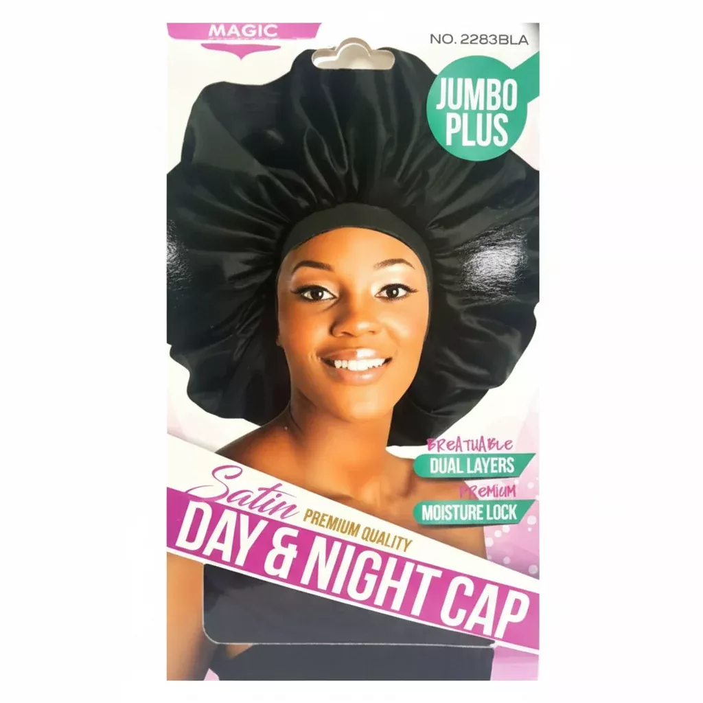 Magic CollectionJumbo Plus Satin Day & Night Cap - 2283BLA