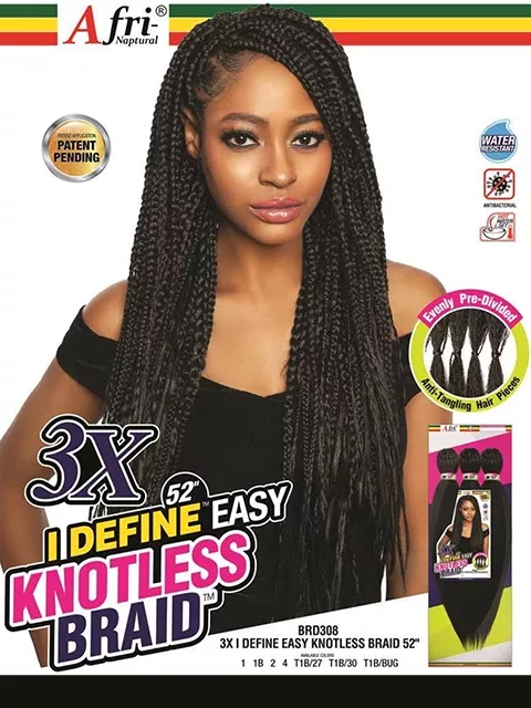 MANE CONCEPT Afri NAPTURAL 3X-I DEFINE KNOTLESS BRAID 52 "