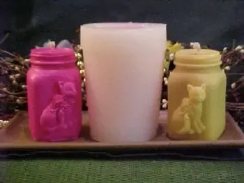 Mason Jar Kitty Cat Candle 1 Cavity Silicone Mold 1939