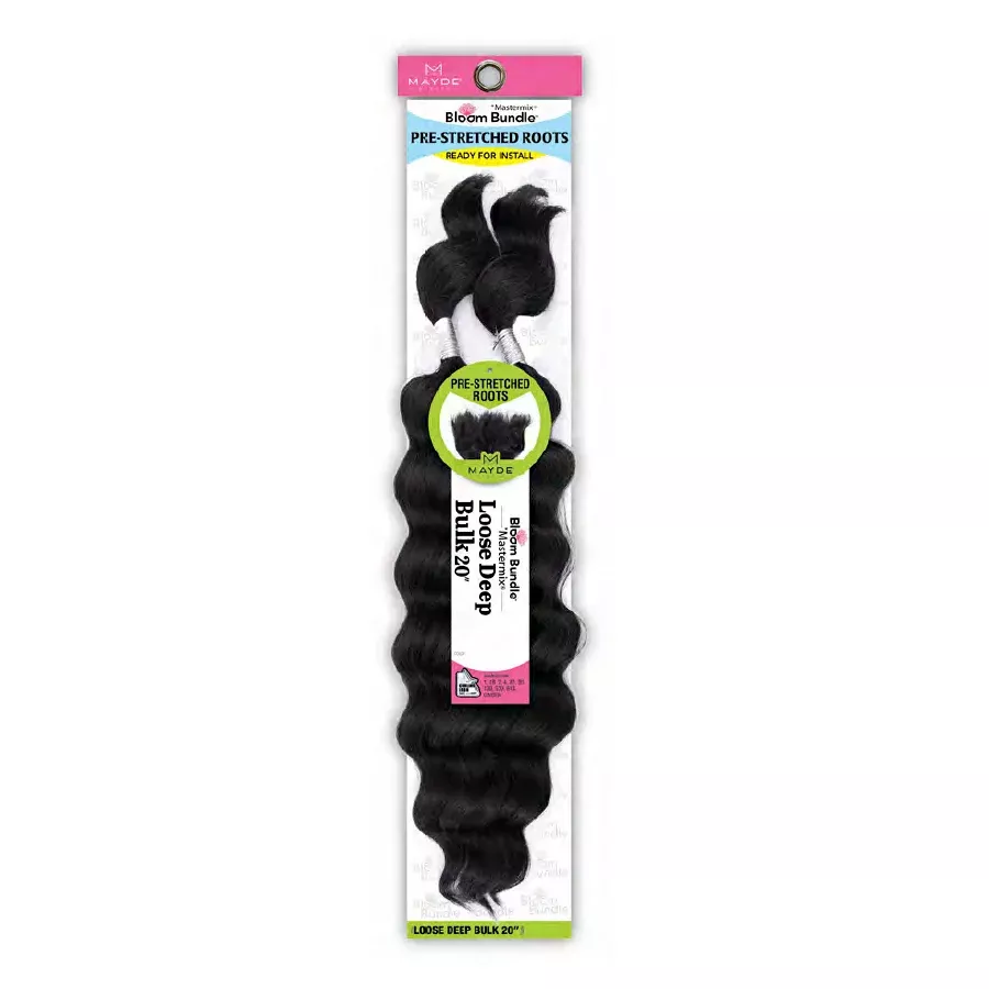 Mayde Beauty Bloom Bundle Human Hair Blend Braid - LOOSE DEEP BULK 20