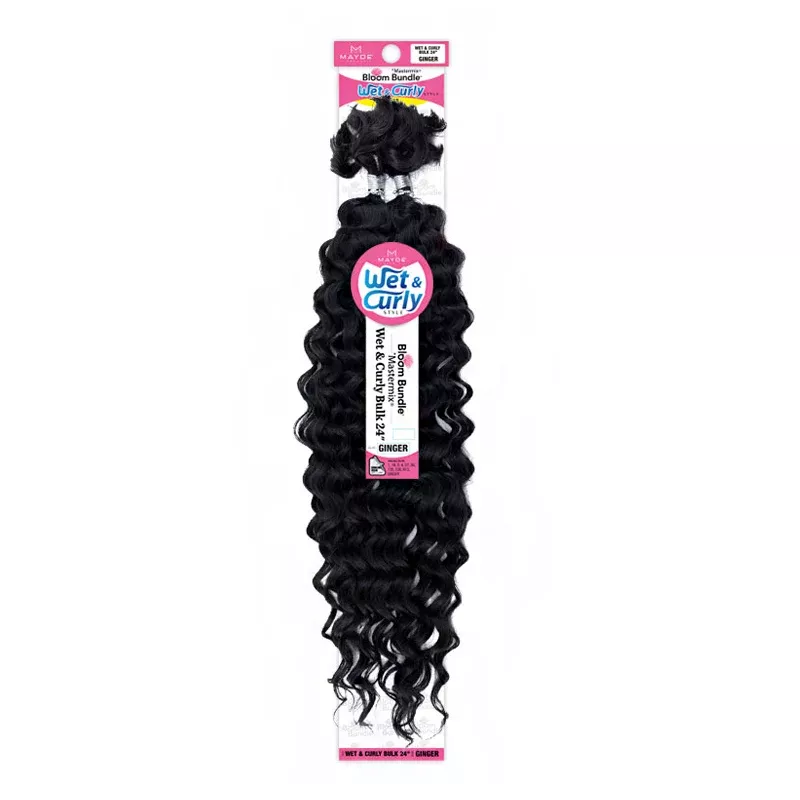 Mayde Beauty Bloom Bundle Human Hair Blend Braid - WET & CURLY BULK 24