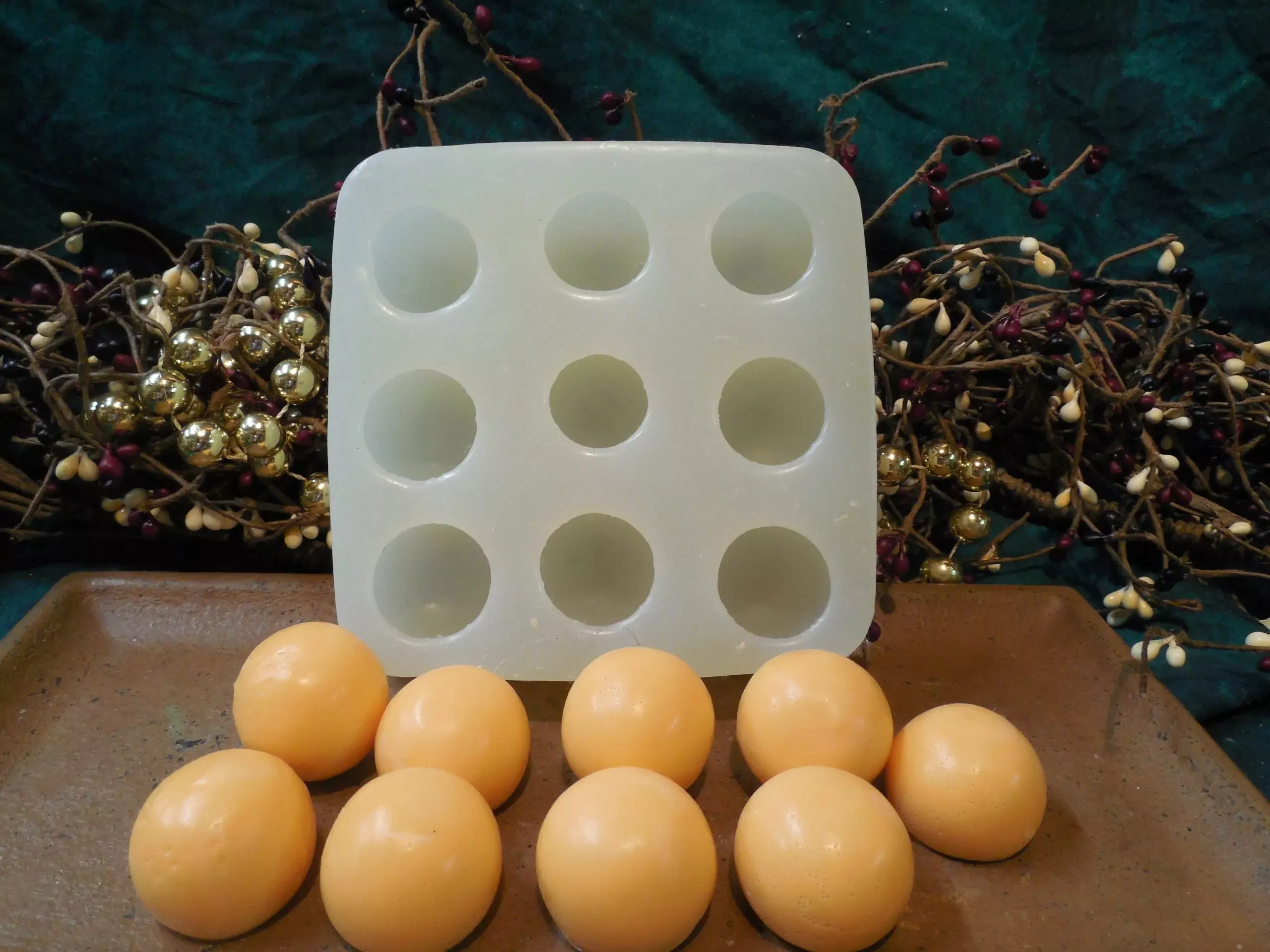 Melon Ball Medium Embeds 9 Cavity Silicone Mold 4099