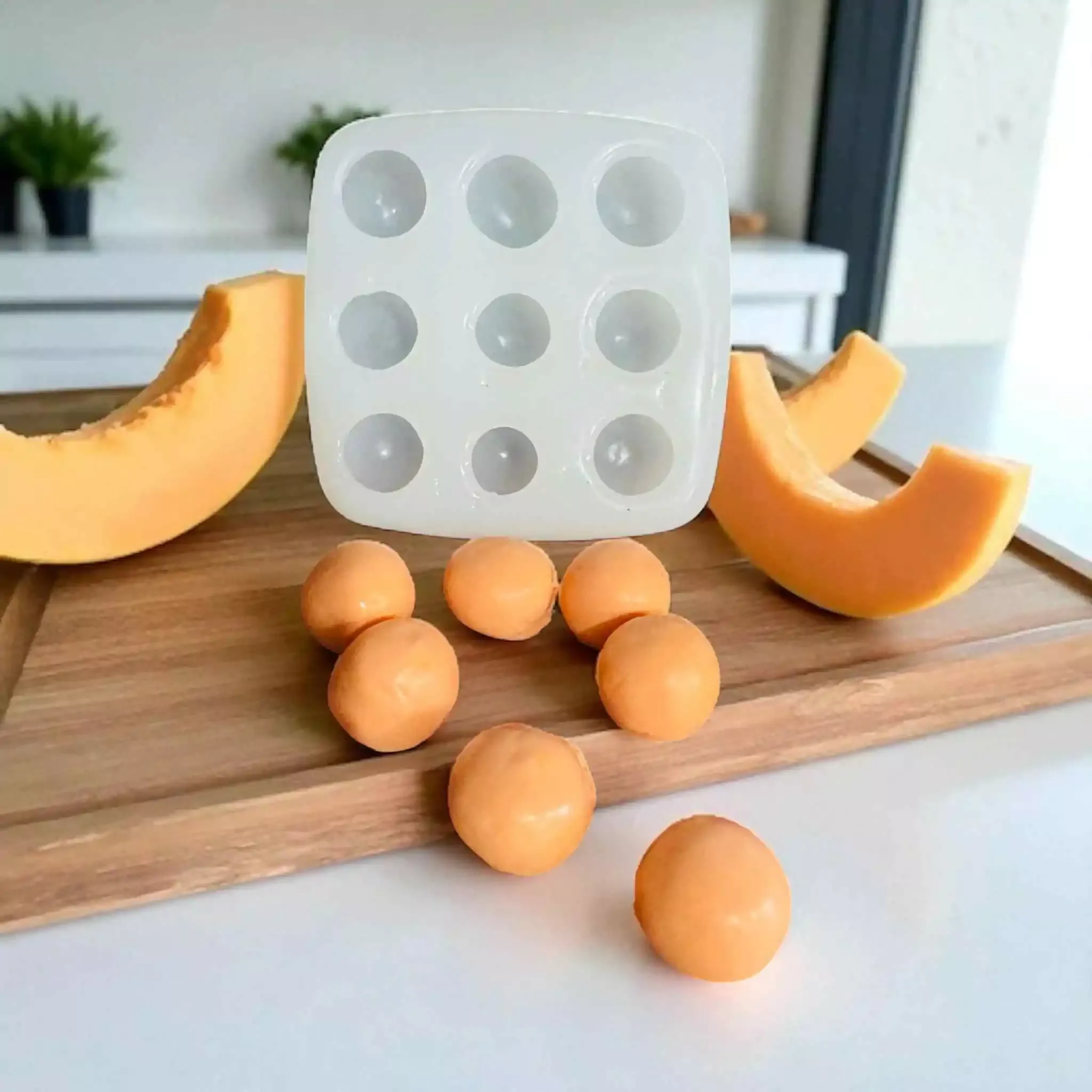 Melon Ball Silicone Mold Large Embeds 9 Cavity 920