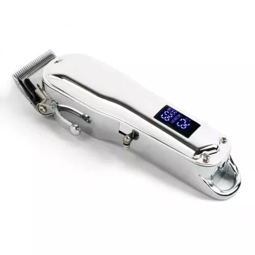 Metal Professional Cordless Hair Clipper Silver