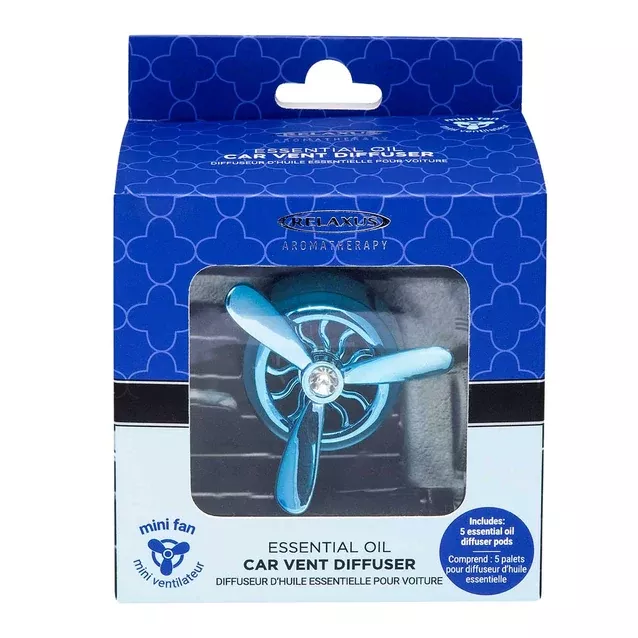 Metallic Blue Fan Style Car Vent Diffuser