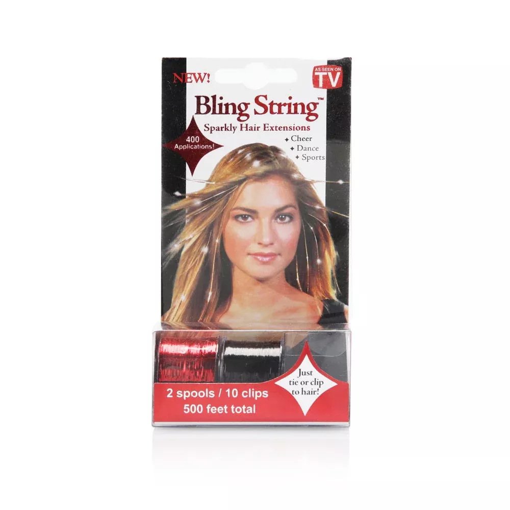 Mia Bling String – Black and Red Model No. 00268 – 2 Spools + 10 Clips