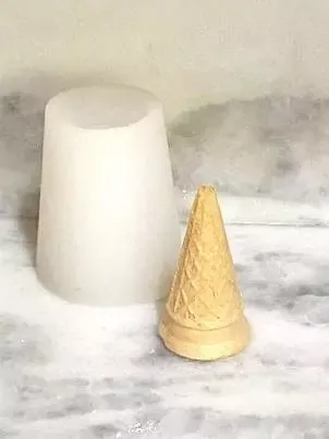 Mini Ice Cream Sugar Cone Embed 1 Cavity Silicone Mold 1734