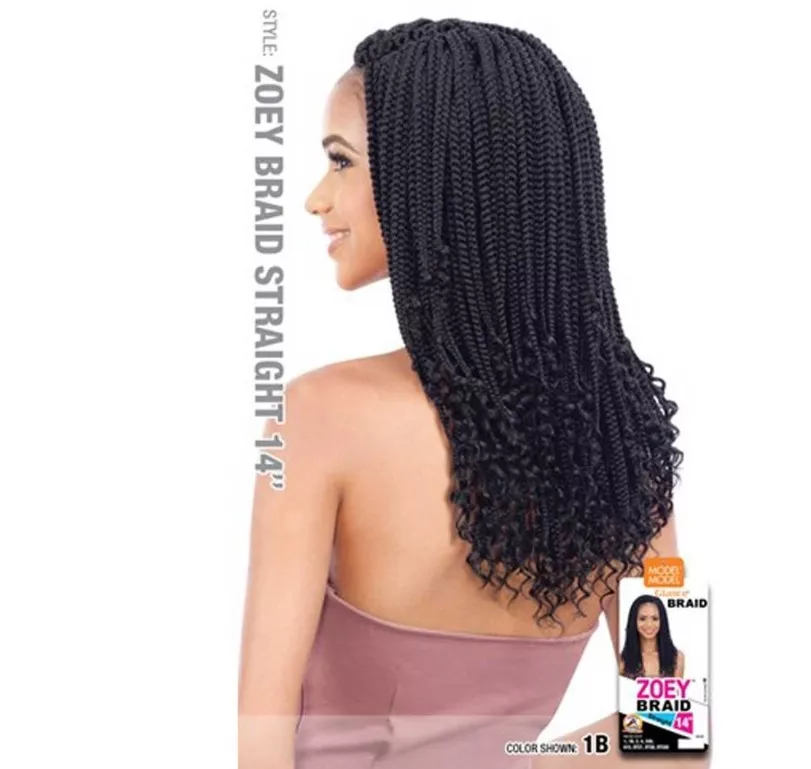 MODEL MODEL GLANCE SYNTHETIC CROCHET BRAID ZOEY STRAIGHT BRAID 14 "