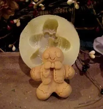 Mr. Gingerbread Man Embed 1 Cavity Silicone Mold 2546