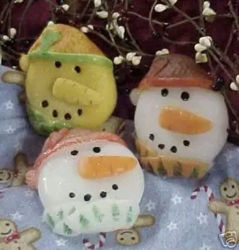 Mr. Snowman Small Soap 1 Cavity Silicone Mold 5107