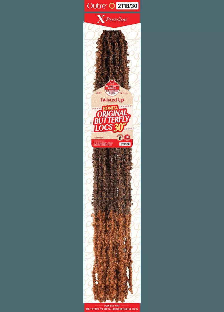 [MULTI PACK DEAL] Outre X-Pression Twisted UpBONITA ORIGINAL BUTTERFLY LOCS Crochet Braid 30″- 10 pcs