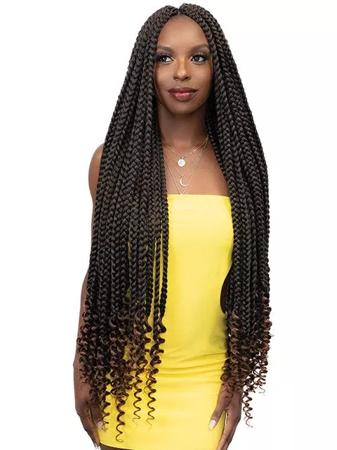 [MULTI PACKS DEAL] Janet Collection Nala Tress 2X JUMBO COI BOX BRAID Crochet Braid 32″- 5PCS