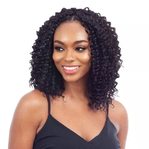 Naked Human Hair Crochet Braids Pre-Loop Type Deep Curl (8-18