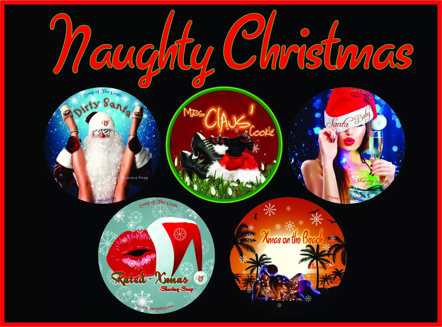 Naughty Christmas Shaving Soaps