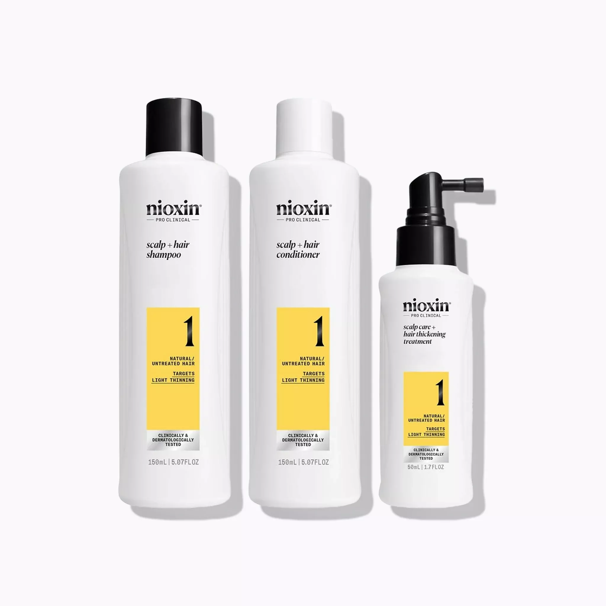 Nioxin System 1 Kit for Natural Untreated Hair with Light Thinning