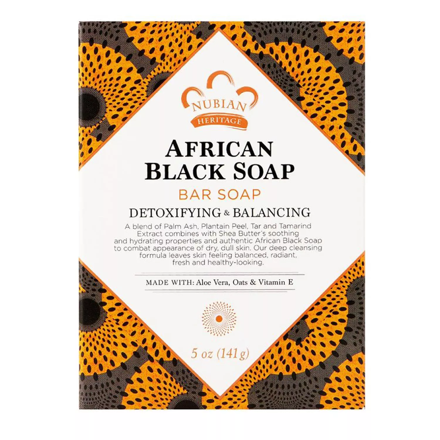 Nubian Heritage African Black Bar Soap Detoxifying & Balancing 5oz
