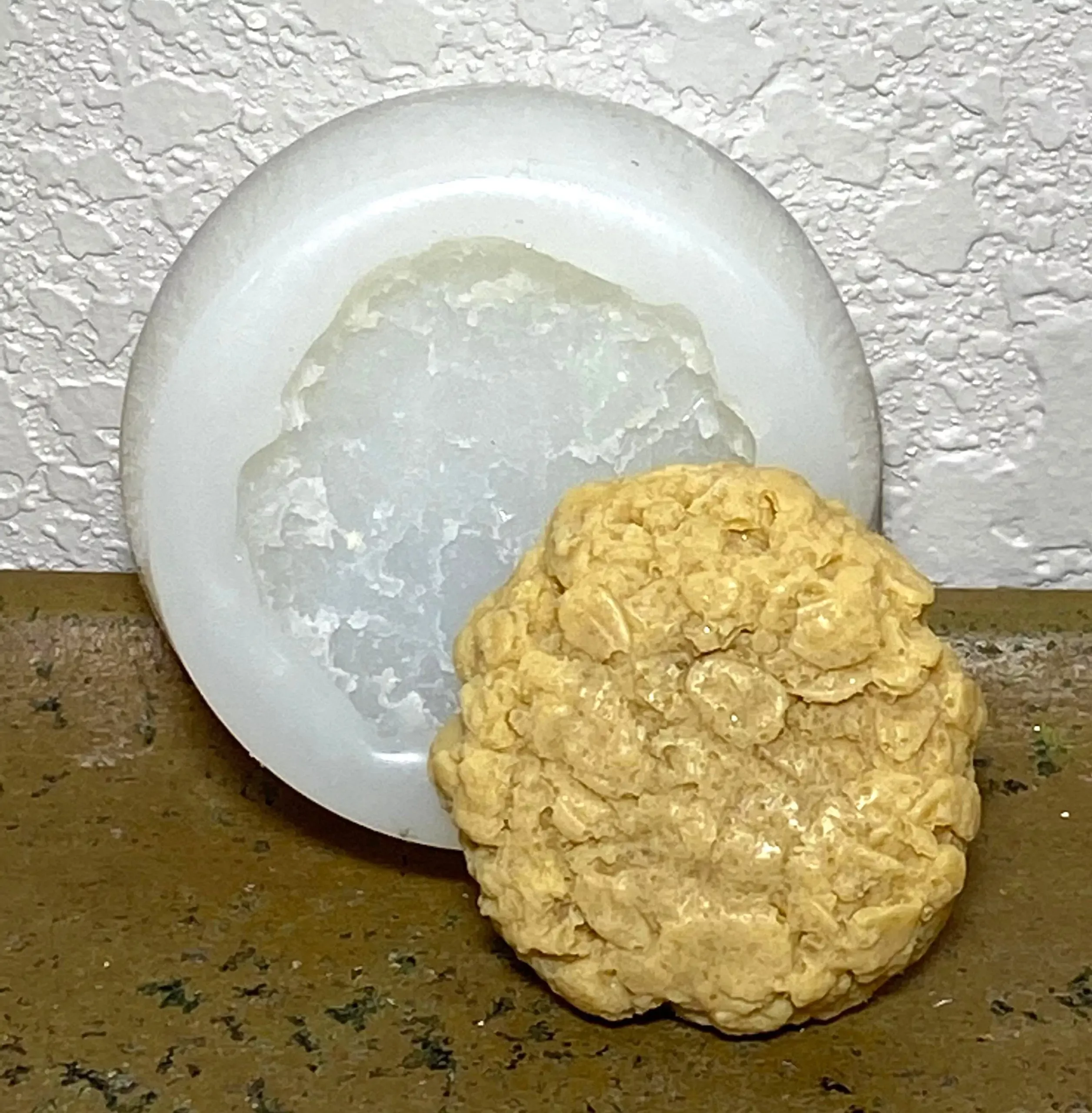 Oatmeal Cookie Embed 1 Cavity Silicone Mold 2768