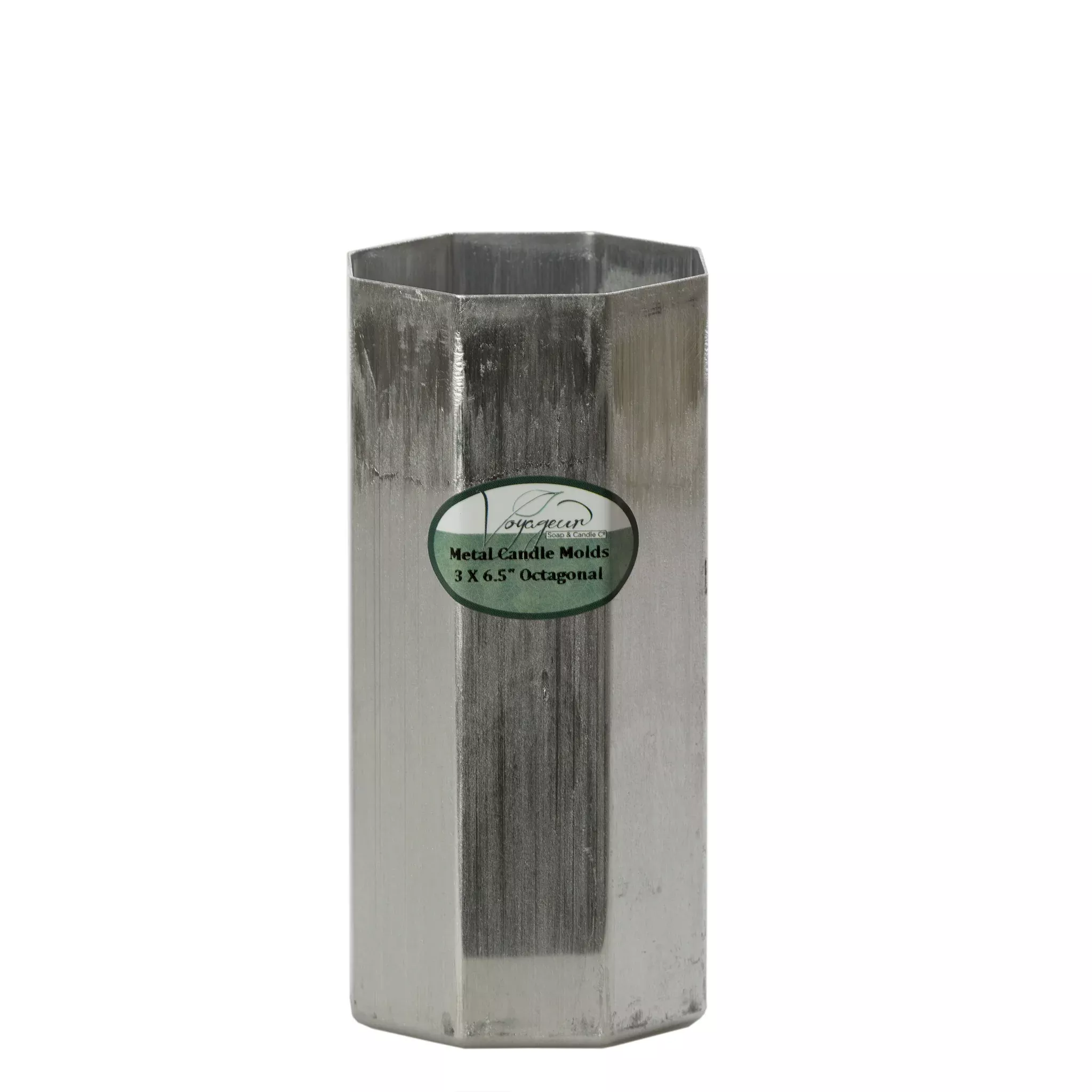 Octagonal Metal Candle Mold 3 x 6.5″