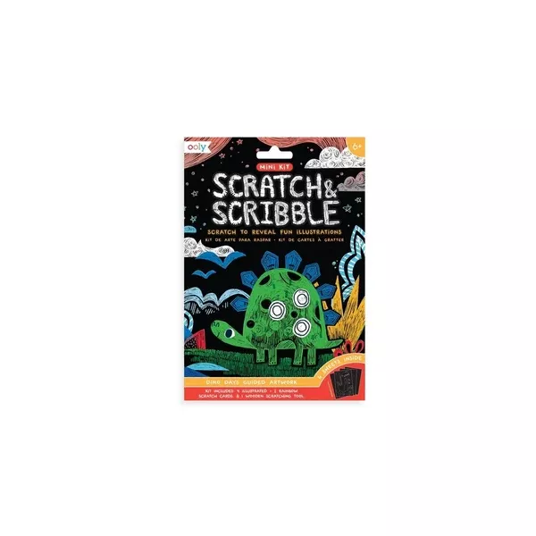 OOLY MINI SCRATCH & SCRIBBLE ART KIT: DINOSAUR DAYS