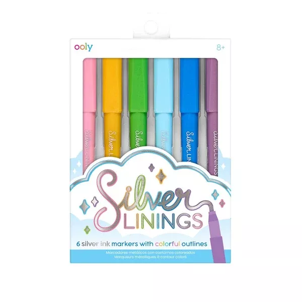 OOLY SILVER LININGS OUTLINE MARKERS SET