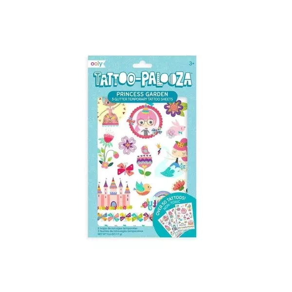 OOLY TATTOO PALOOZA TEMPORARY TATTOOS – PRINCESS GARDEN