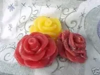 Open Roses Embeds 9 Cavity Silicone Mold 5074