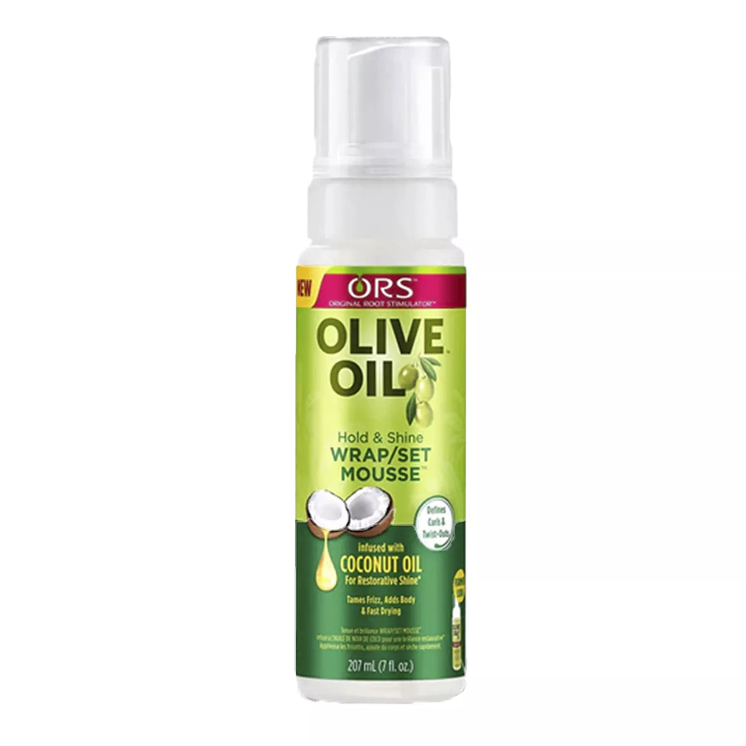 ORS Olive Oil Hold & Shine Wrap/Set Mousse 7oz/207ml
