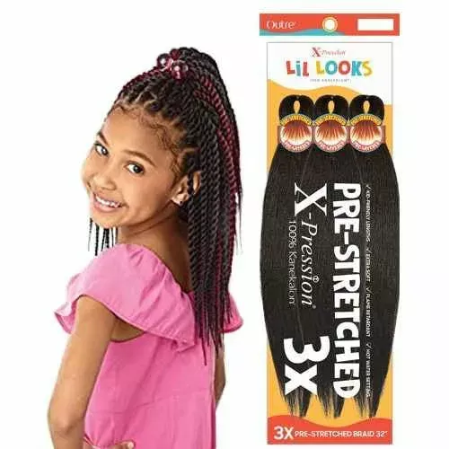 Outre: 3X X-pression Lil Looks Calming Braid 32″ (Pre Stretched)