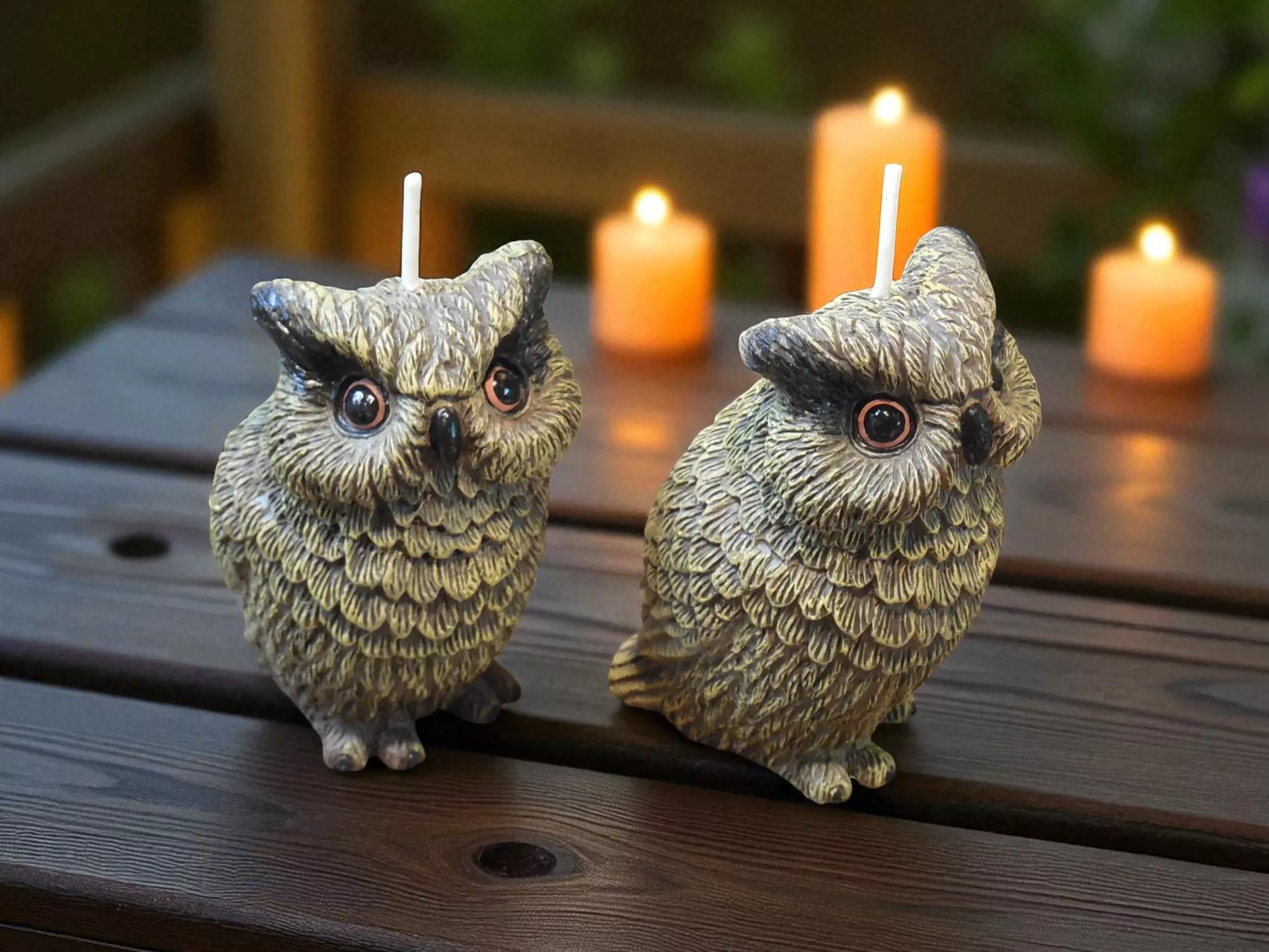 Owl Votive 1 Cavity Silicone Mold 1384